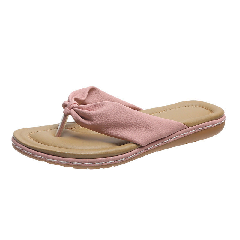 Clip Toe Bow Slippers
