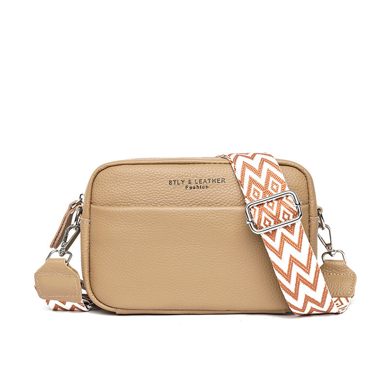Fashion Shoulder Crossbody Bags With Rhombus Embroidered Wide