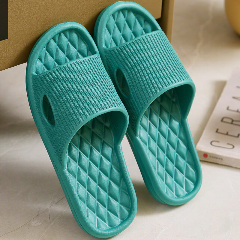 Soft Slippers Non-slip Solid Colour Bright Slides