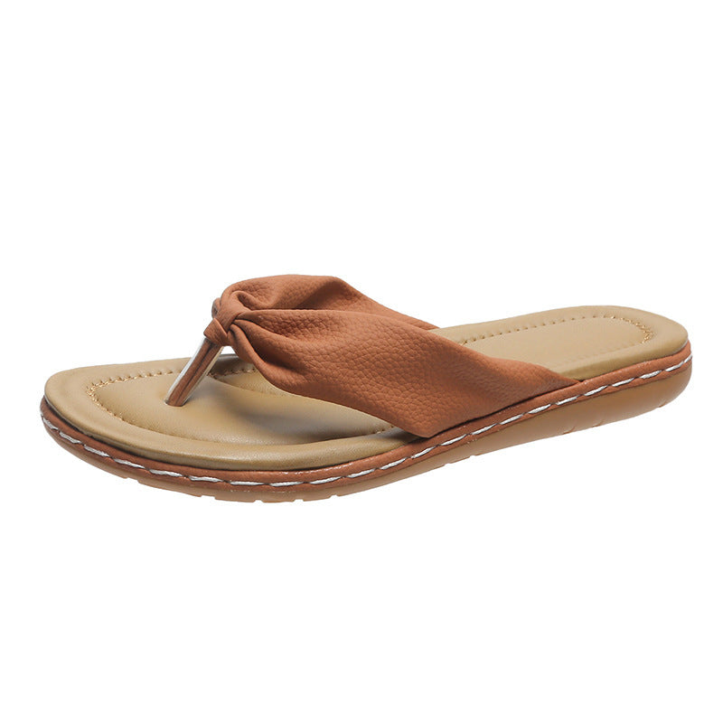 Clip Toe Bow Slippers