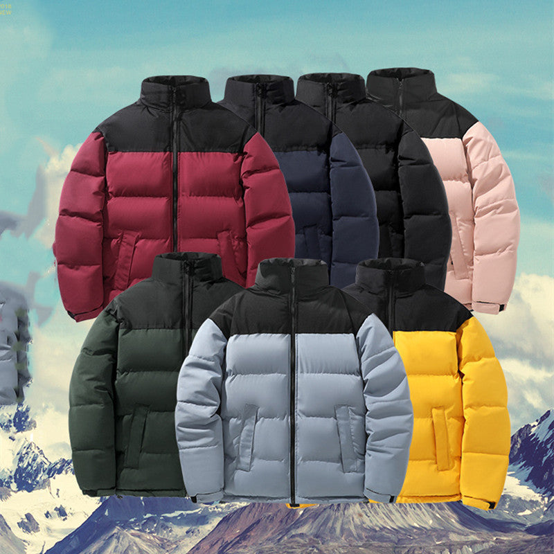 Cotton-padded Two-Tone Coat