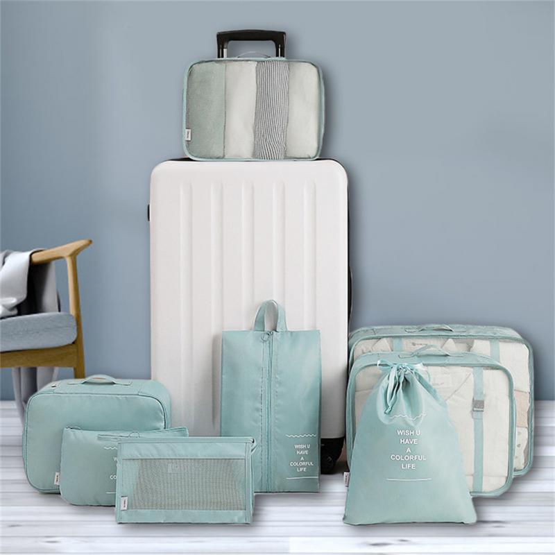 8-piece Set Luggage Divider Bag Travel Storage Organizer Packing Cube Bag