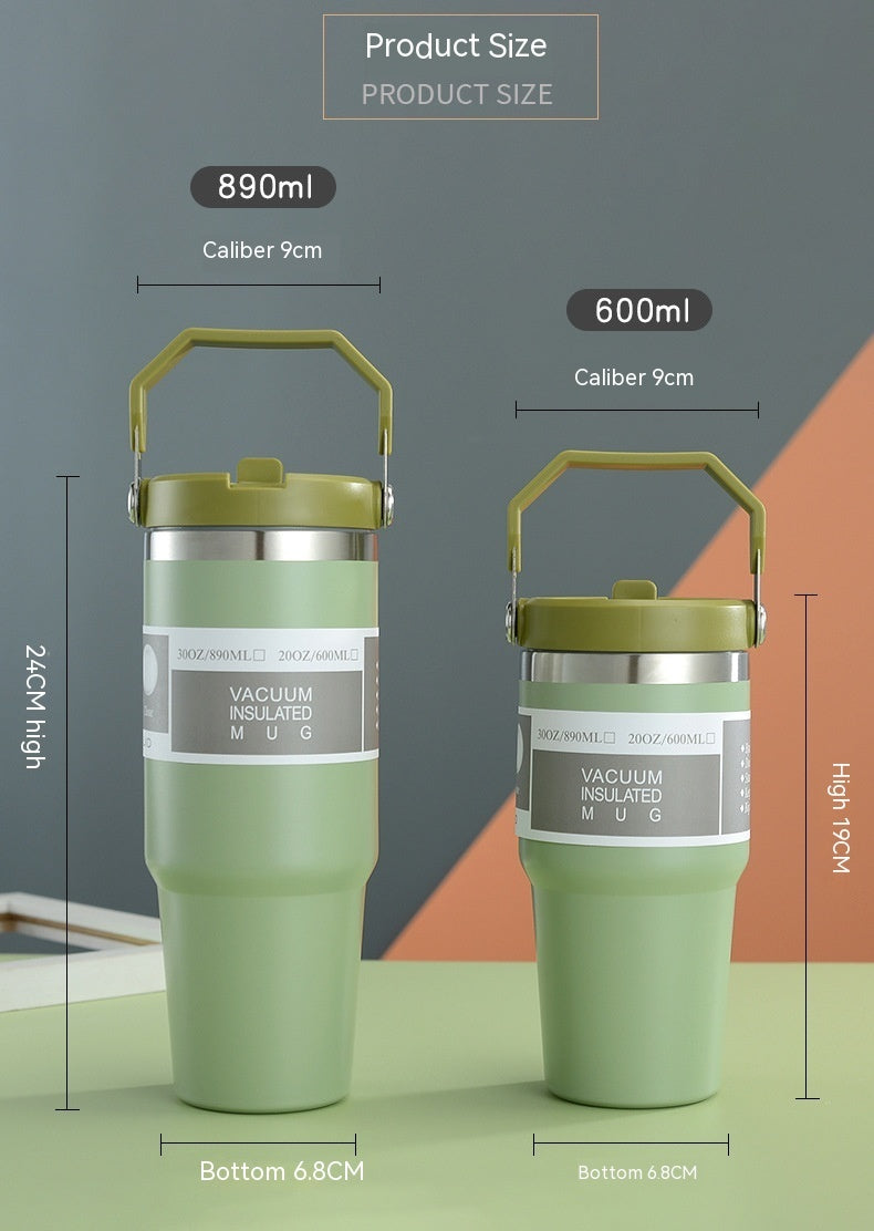 Portable Stainless Steel Cup With Handle