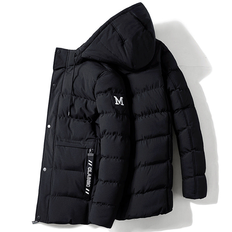 Padded Winter Jacket With Detachable Hood