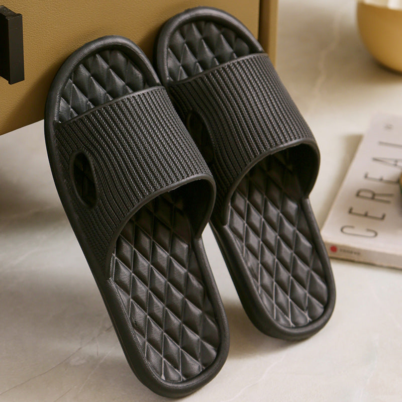 Soft Slippers Non-slip Solid Colour Bright Slides