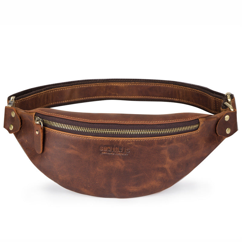 Retro Crazy Leather Waist Bag