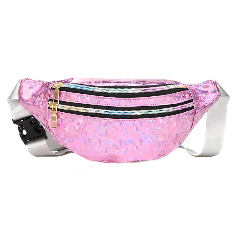 Double Pocket Holographic Cross-body bag