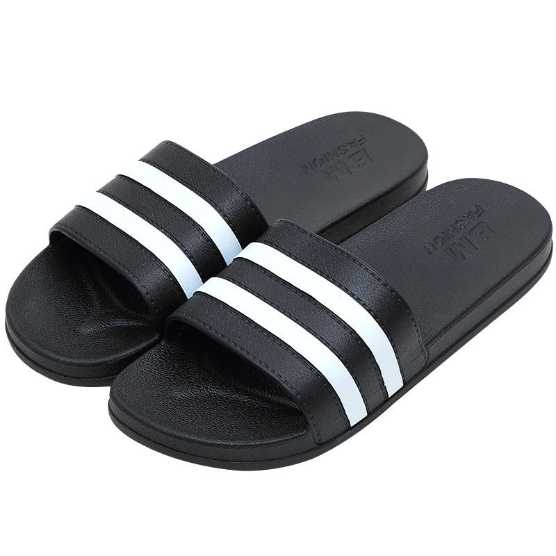 Striped Non-Slip Two-Tone Slides