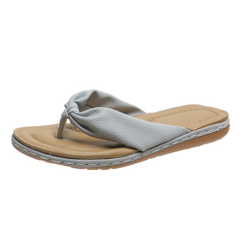 Clip Toe Bow Slippers