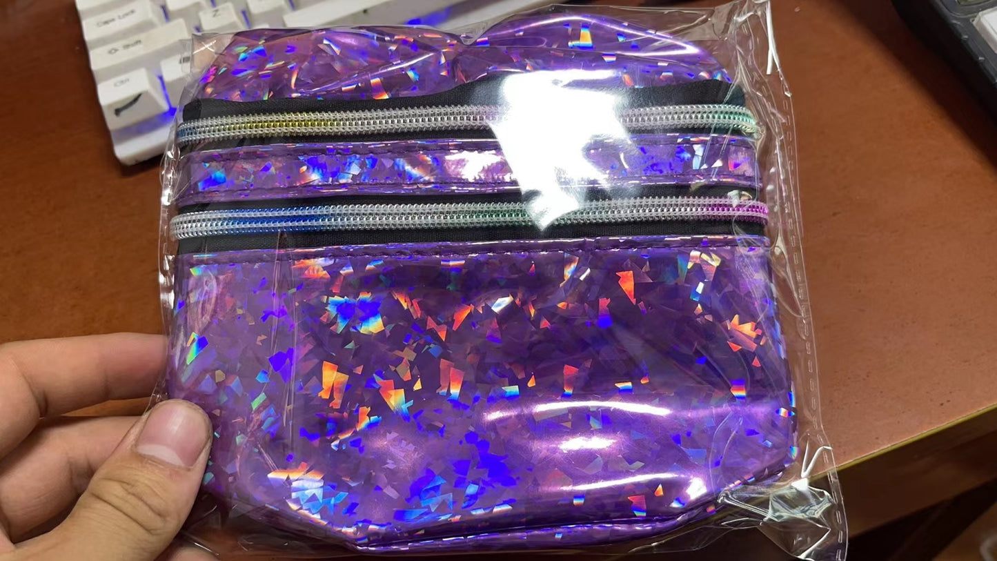 Double Pocket Holographic Cross-body bag