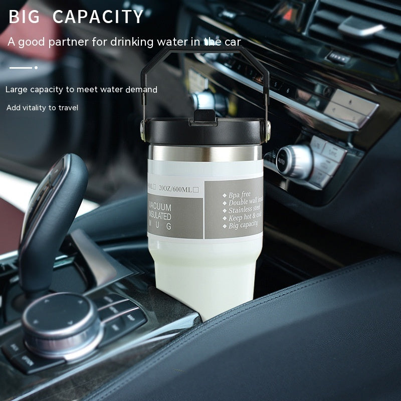Portable Stainless Steel Cup With Handle