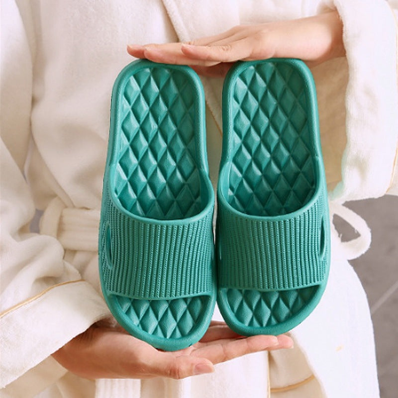 Soft Slippers Non-slip Solid Colour Bright Slides