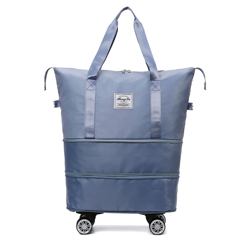 Universal Wheel Travel Bag With Double-layer
