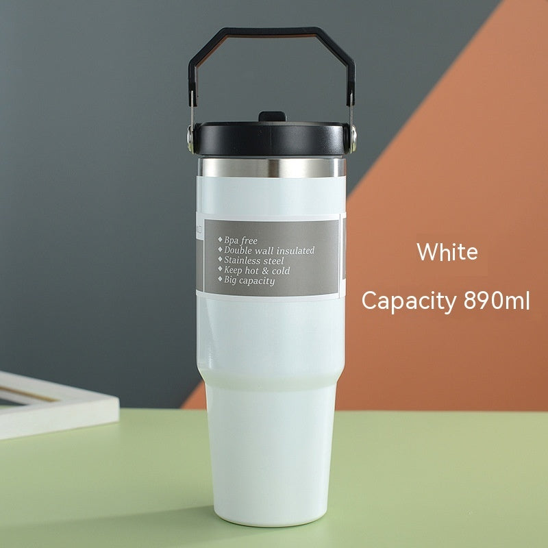 Portable Stainless Steel Cup With Handle
