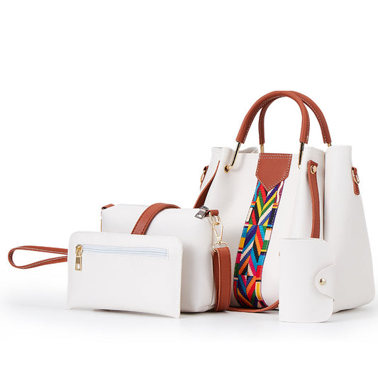 3-piece afro-print handbag set