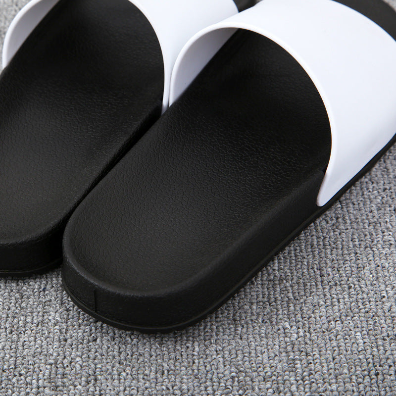 Black White Non-slip Slides