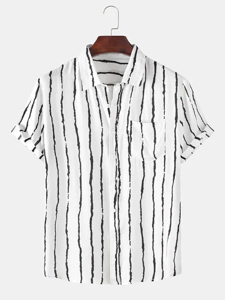Sleek Stripes Short-Sleeve Shirt