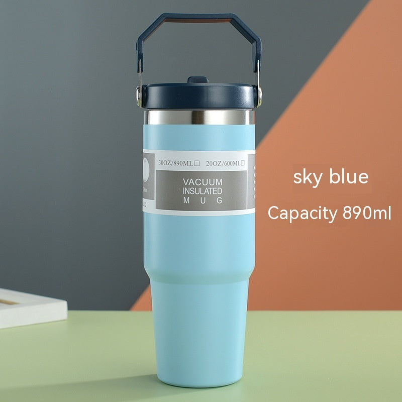 Portable Stainless Steel Cup With Handle