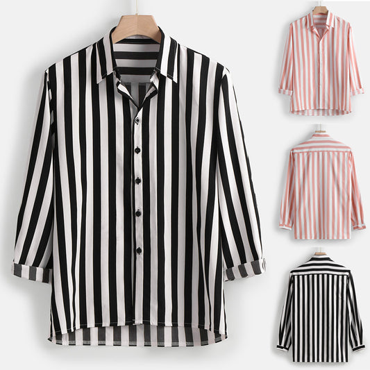 Long Sleeve Summer Striped Shirt