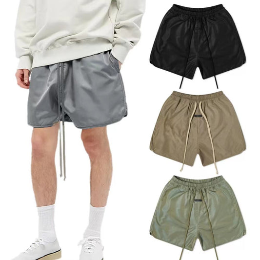 Unisex High Street Loose Five-point Sports Pants