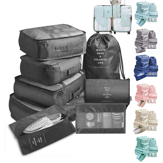 8-piece Set Luggage Divider Bag Travel Storage Organizer Packing Cube Bag