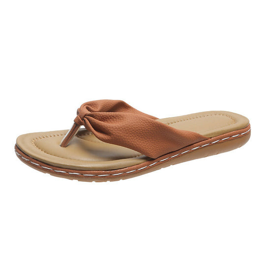 Clip Toe Bow Slippers