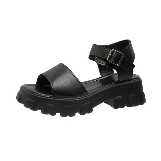 Fashion Casual Solid Color Platform Sandals