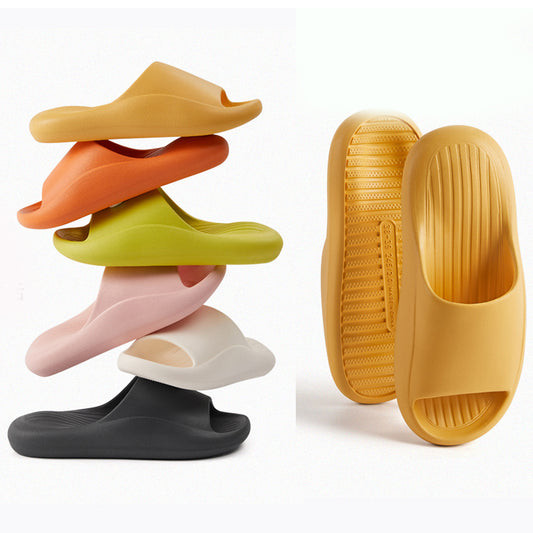 Simple Solid Color Thick Slippers