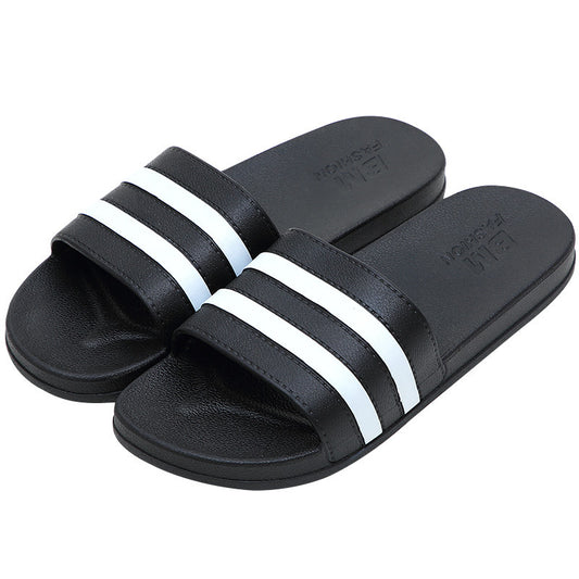 Striped Non-Slip Two-Tone Slides